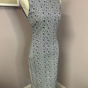 Diane Von Furstenberg beautiful women’s size 4 sleeveless navy and white dress.